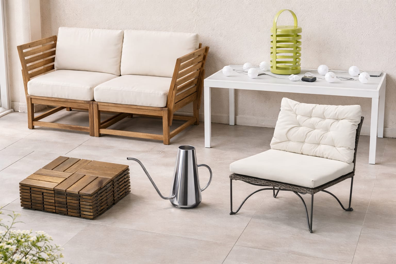 Piesele IKEA pe care le folosesc designerii pentru un balcon amenajat cu buget redus